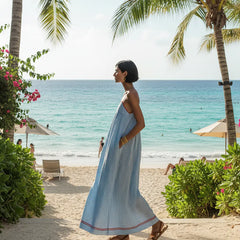 Ondine™ Striped Contrast Trim Maxi Dress
