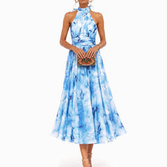 Luciana™ Watercolor Halter Maxi Dress