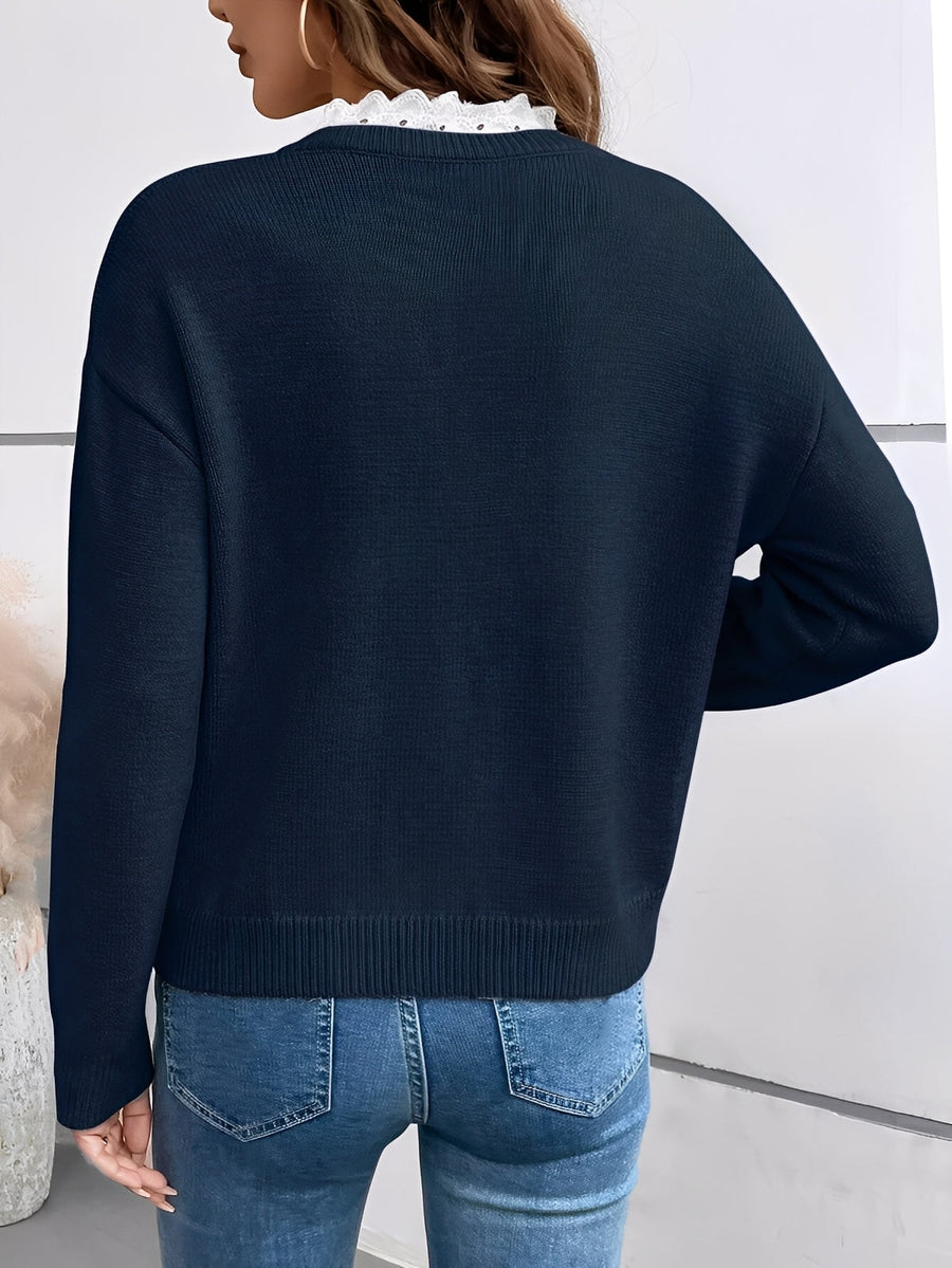Quinn™ Elegant Lace Detail Jumper