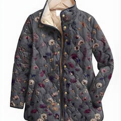 REINA™ | Quilted Jacket with Vintage Floral Print
