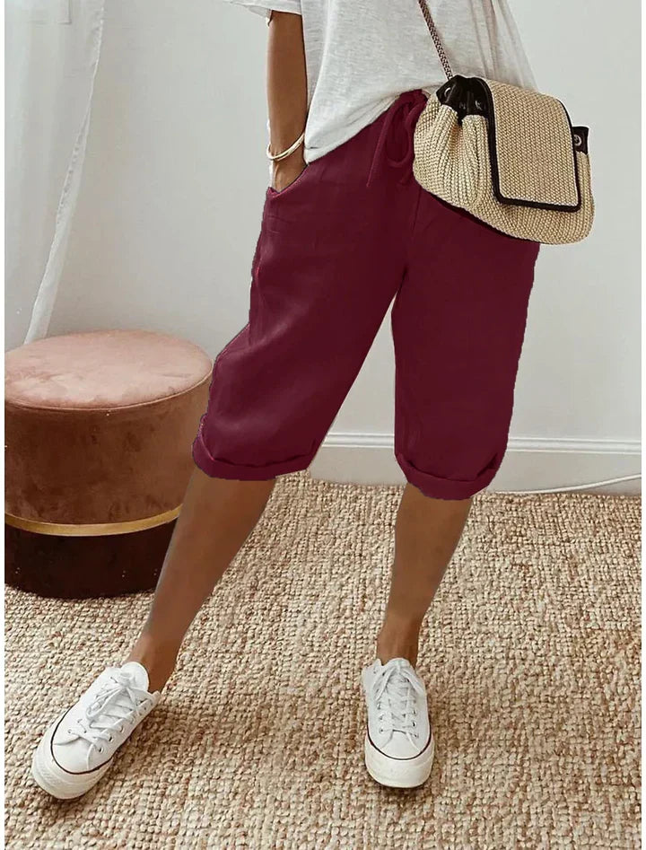 Aleah™ Elegant Linen-Cotton Trousers
