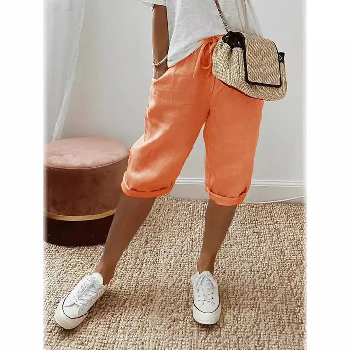 Aleah™ Elegant Linen-Cotton Trousers