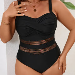 Maya | Plus Size Mesh Swimdress