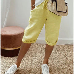 Aleah™ Elegant Linen-Cotton Trousers