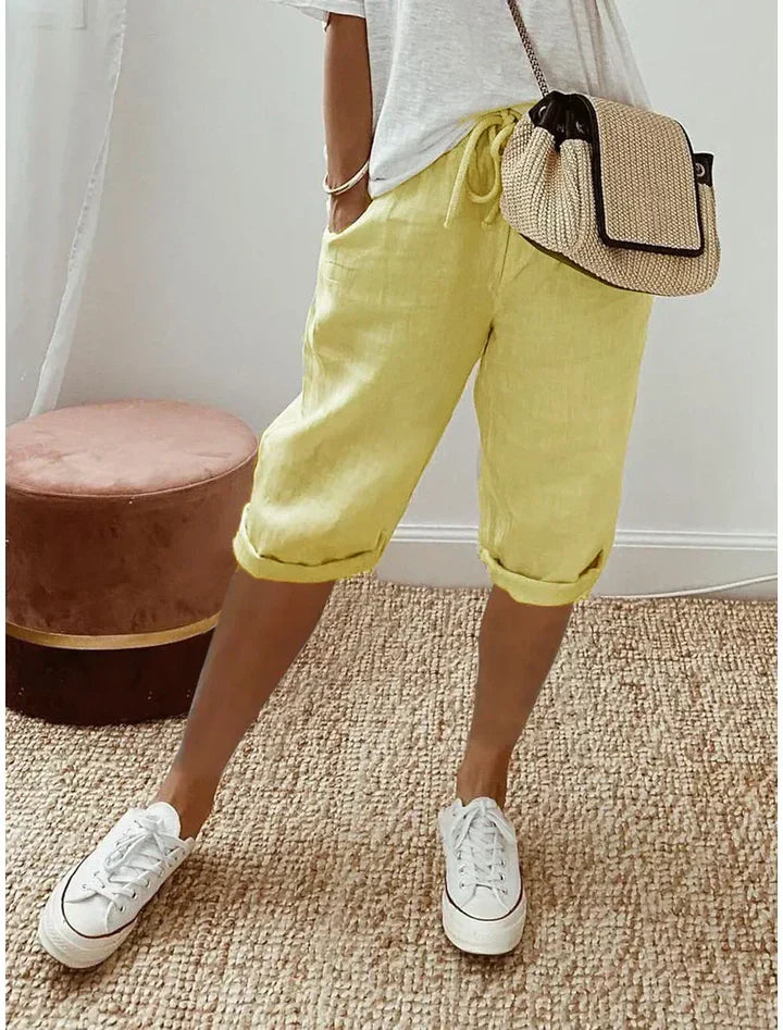 Aleah™ Elegant Linen-Cotton Trousers