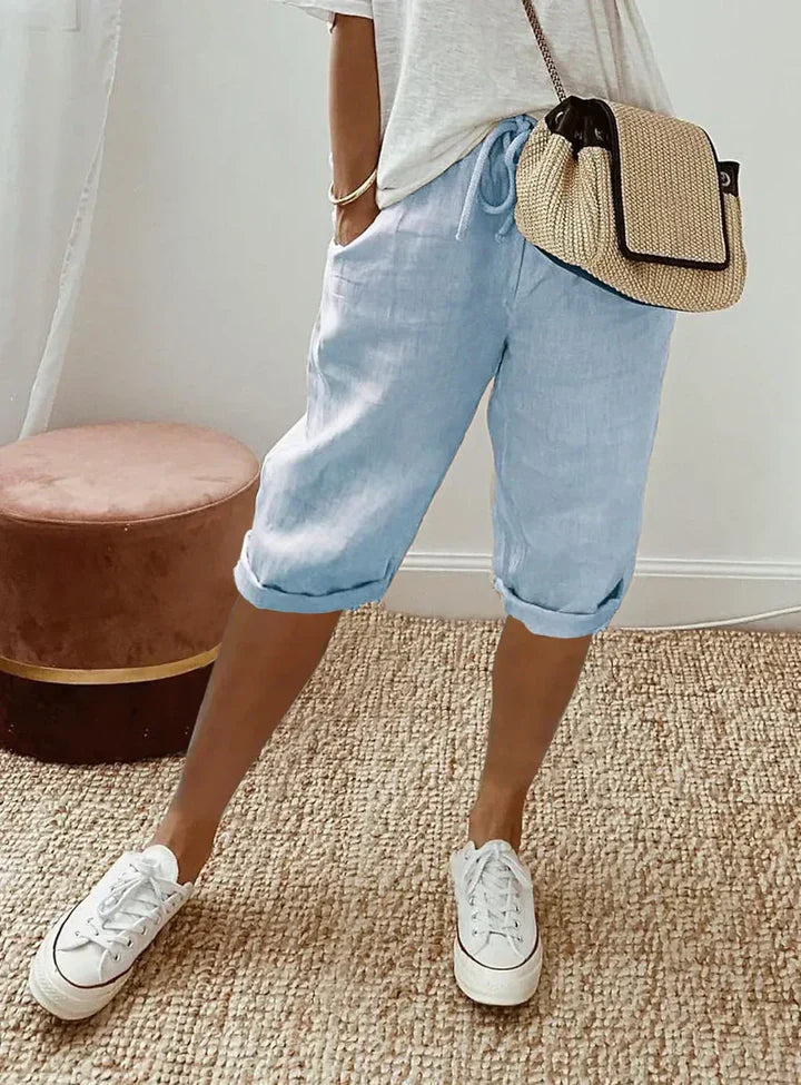 Aleah™ Elegant Linen-Cotton Trousers