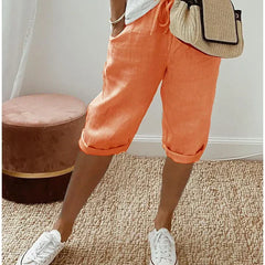 Aleah™ Elegant Linen-Cotton Trousers
