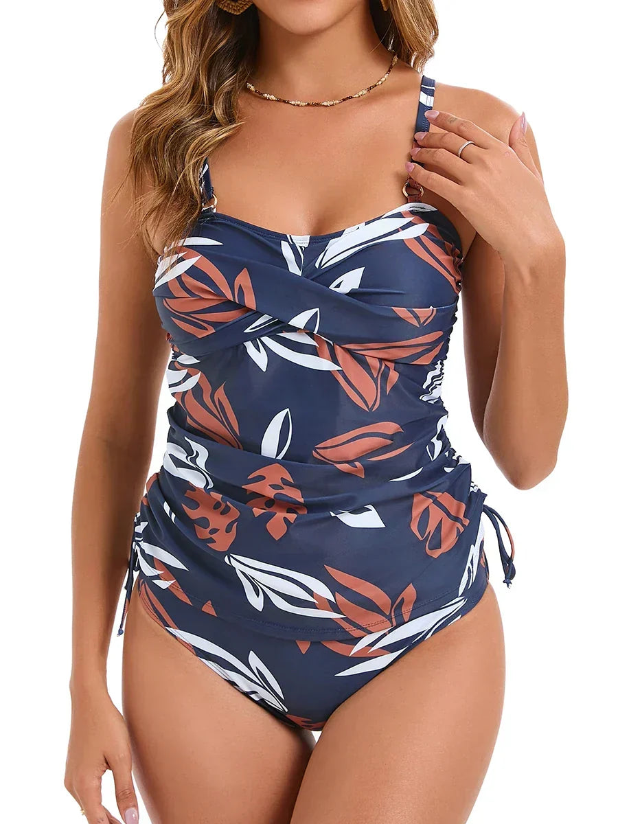 Esme | Plus Size Tropical Tankini Set