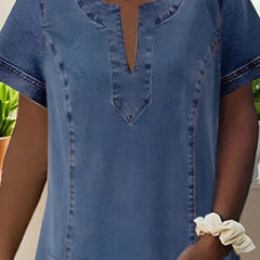 Orthelia™ Soft Denim Dress with Front Pockets