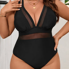 Maya | Plus Size Mesh Swimdress