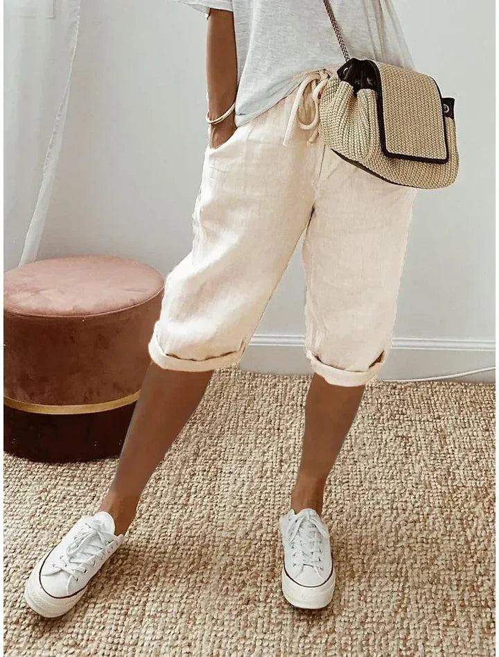 Aleah™ Elegant Linen-Cotton Trousers