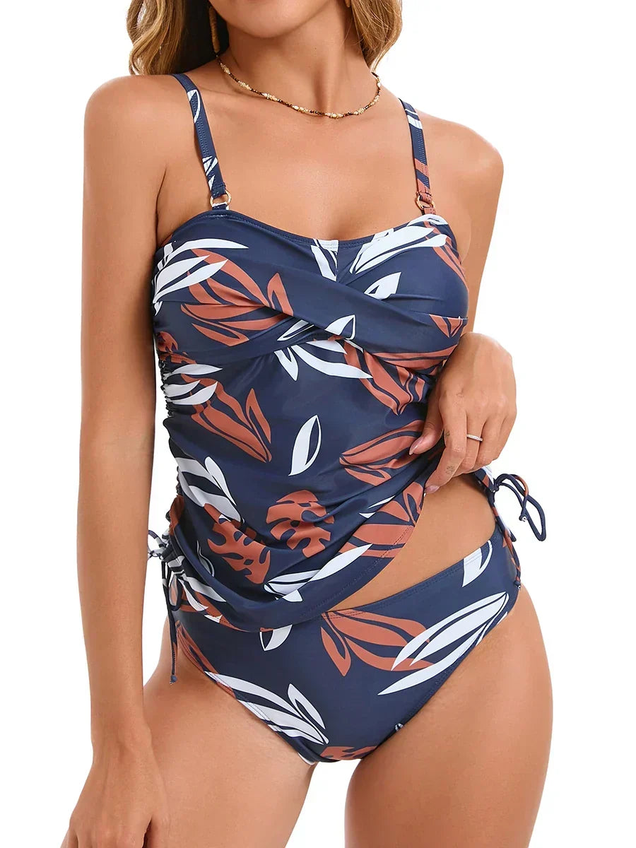 Esme | Plus Size Tropical Tankini Set