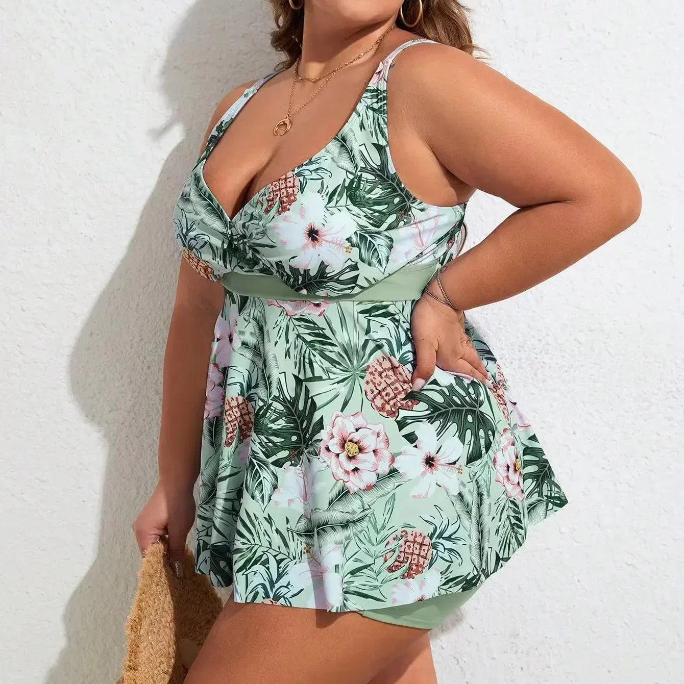 Robyn | Plus Size Floral Swimdress