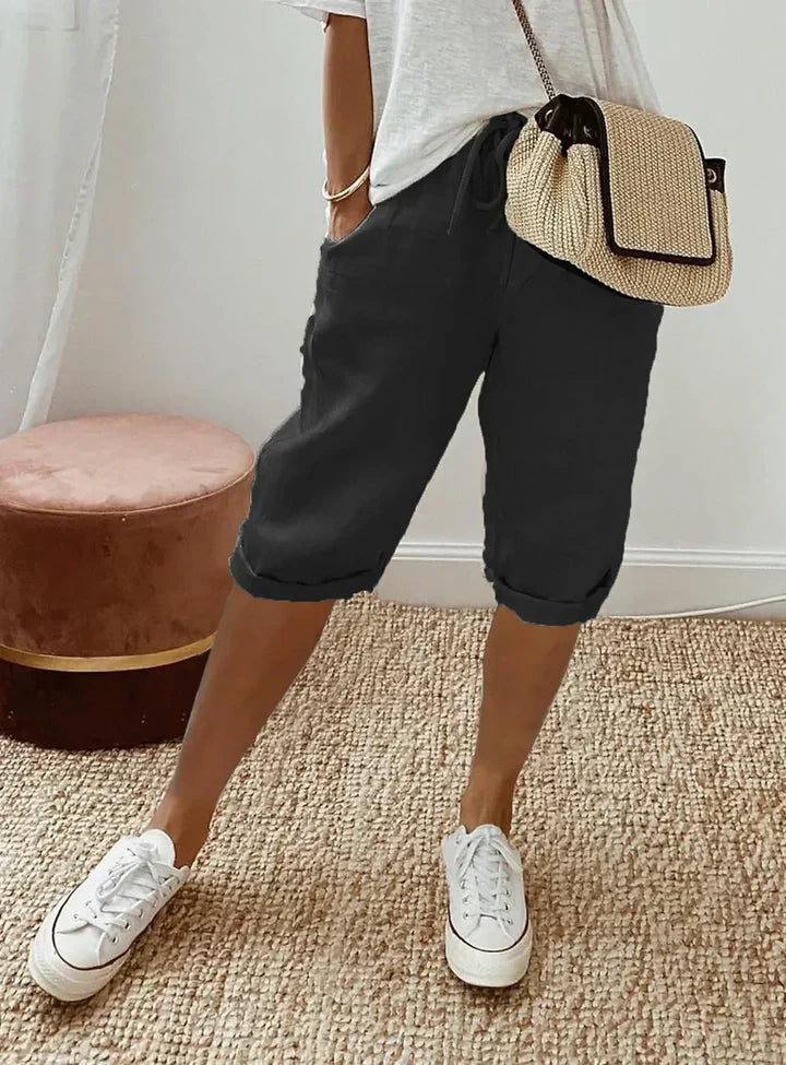 Aleah™ Elegant Linen-Cotton Trousers