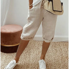 Aleah™ Elegant Linen-Cotton Trousers