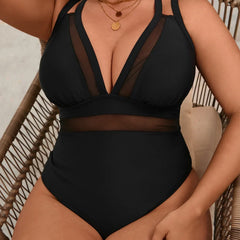 Maya | Plus Size Mesh Swimdress