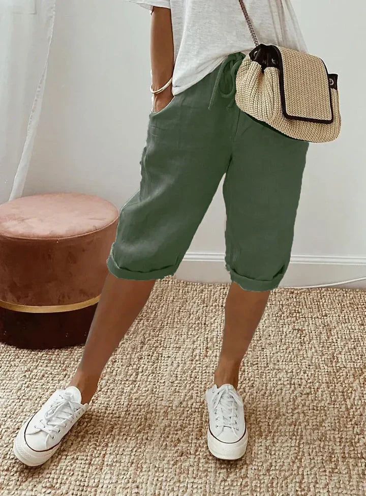 Aleah™ Elegant Linen-Cotton Trousers