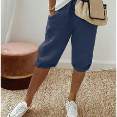 Aleah™ Elegant Linen-Cotton Trousers