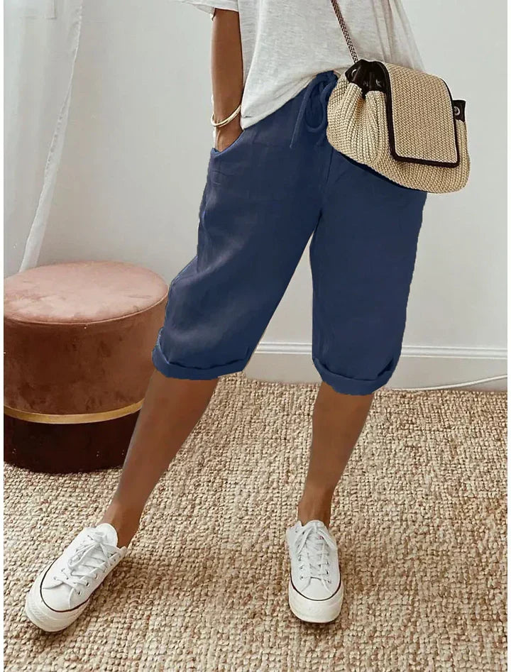 Aleah™ Elegant Linen-Cotton Trousers