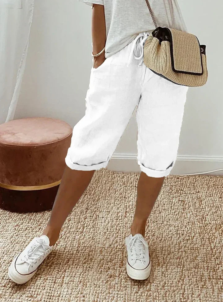 Aleah™ Elegant Linen-Cotton Trousers
