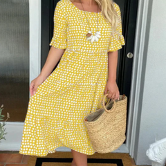 Julia™ Short-Sleeve Midi Dress