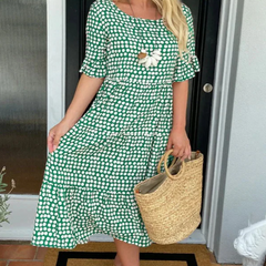 Julia™ Short-Sleeve Midi Dress