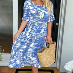 Julia™ Short-Sleeve Midi Dress