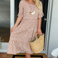 Julia™ Short-Sleeve Midi Dress