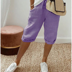 Aleah™ Elegant Linen-Cotton Trousers