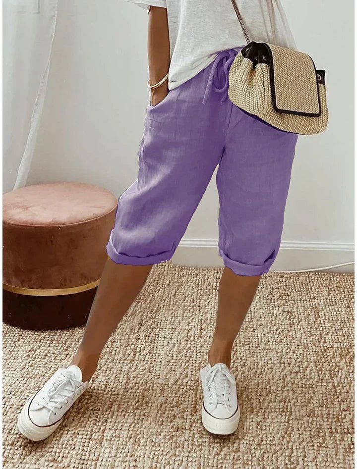 Aleah™ Elegant Linen-Cotton Trousers