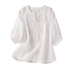 Sophie™ Embroidered Cotton Floral Blouse
