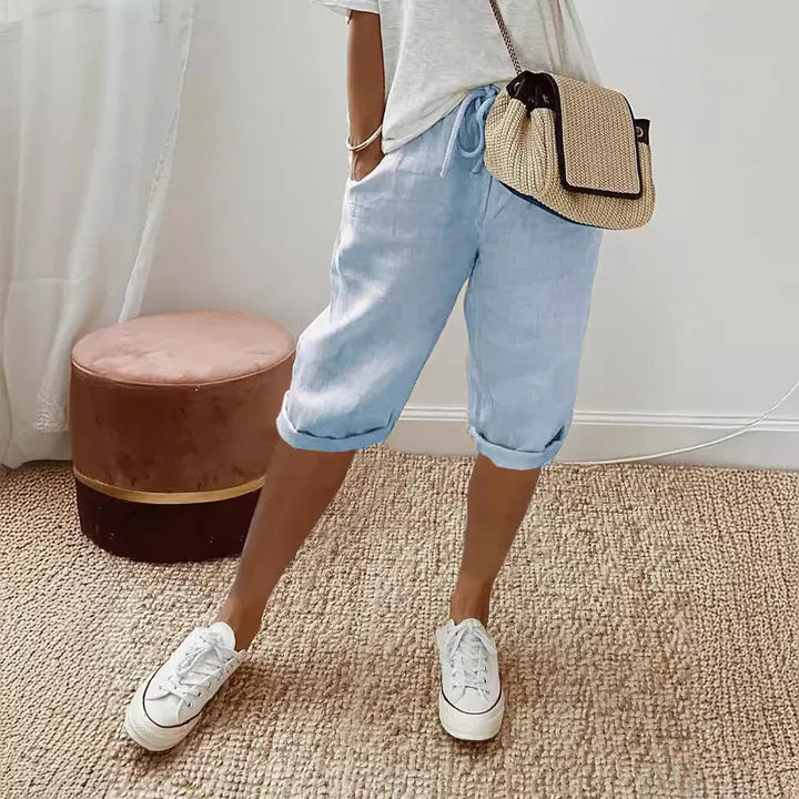 Aleah™ Elegant Linen-Cotton Trousers