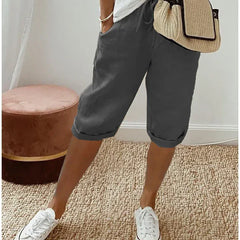 Aleah™ Elegant Linen-Cotton Trousers