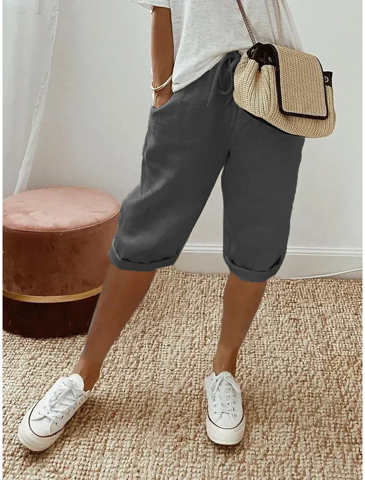 Aleah™ Elegant Linen-Cotton Trousers