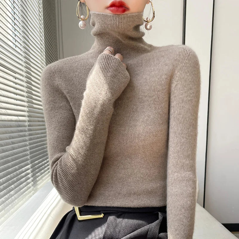Lenie - Casual Turtleneck Sweater