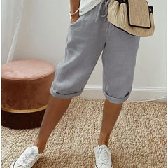 Aleah™ Elegant Linen-Cotton Trousers