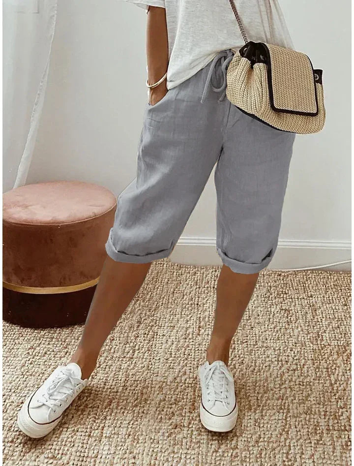 Aleah™ Elegant Linen-Cotton Trousers