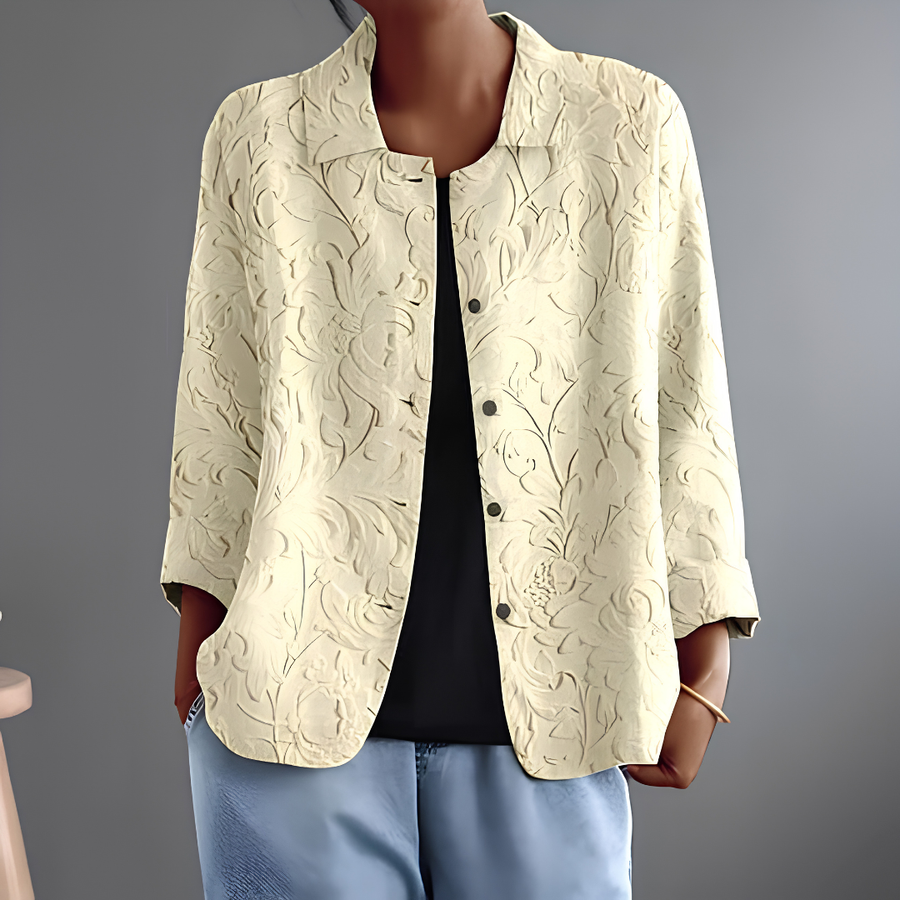 Lea™ | Textured Floral Blouse
