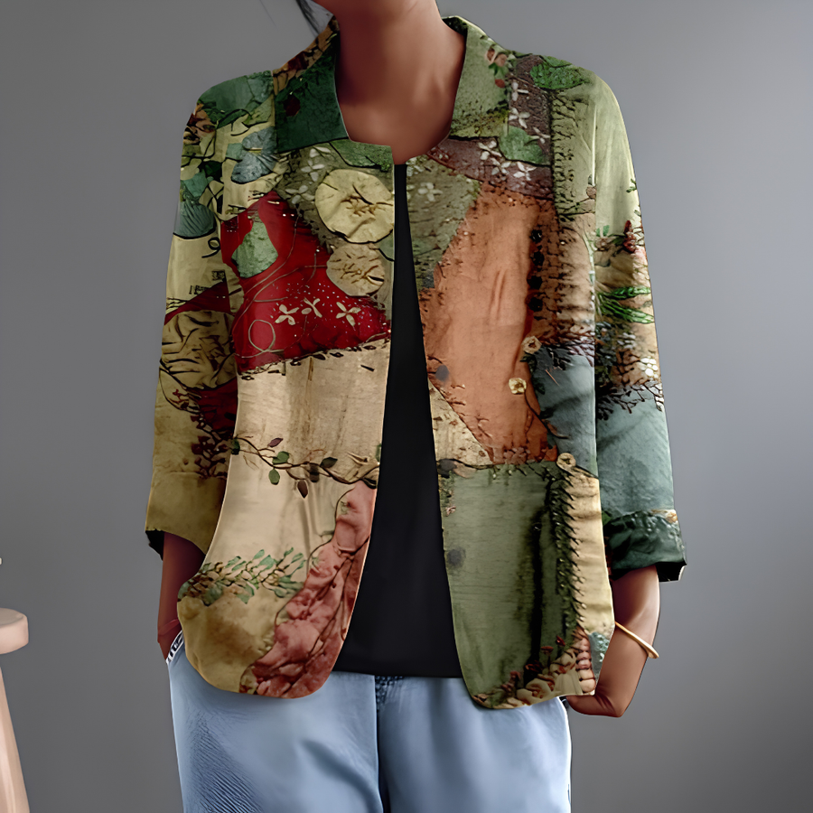 Ensley™ | Patchwork Print Blouse