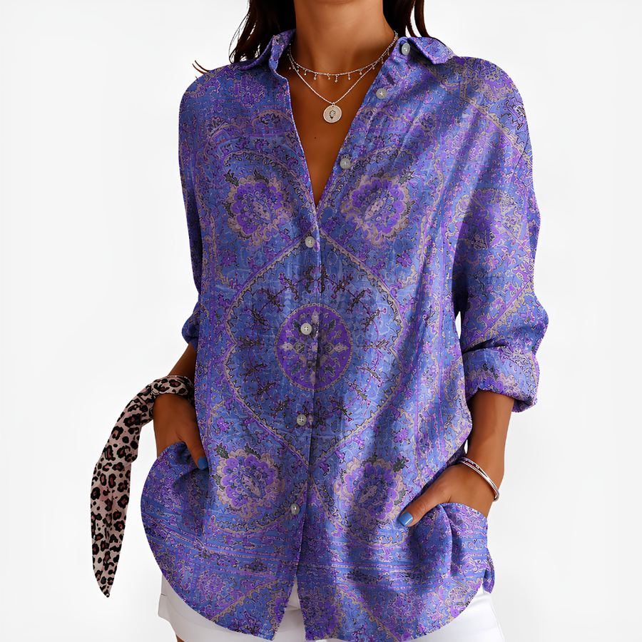 Lavender Paisley Elegance Blouse