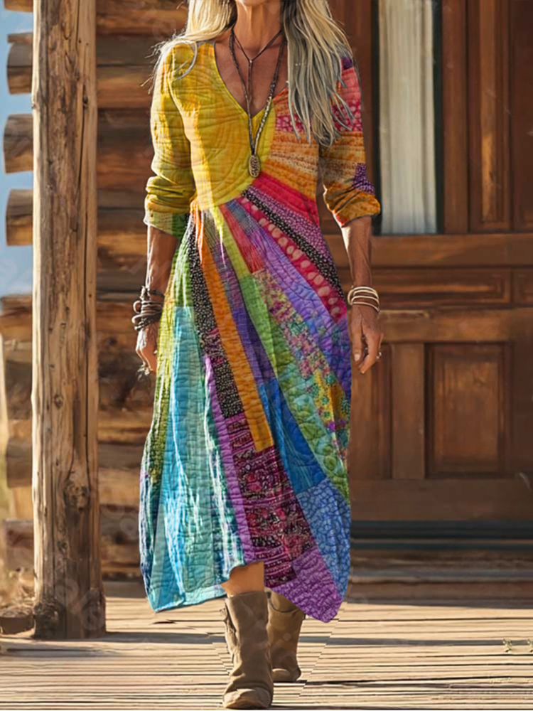 Veda™ - Bohemian Sun Maxi Dress