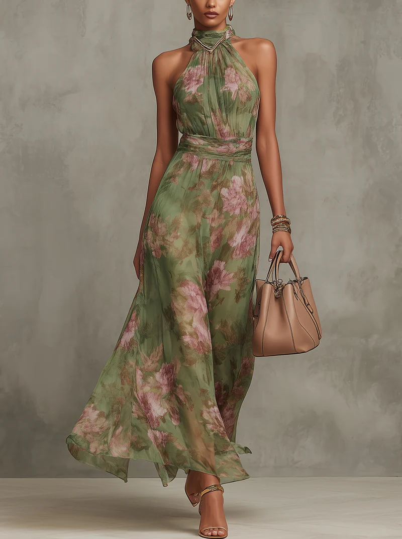 Aurora™ Floral Chiffon Maxi Dress