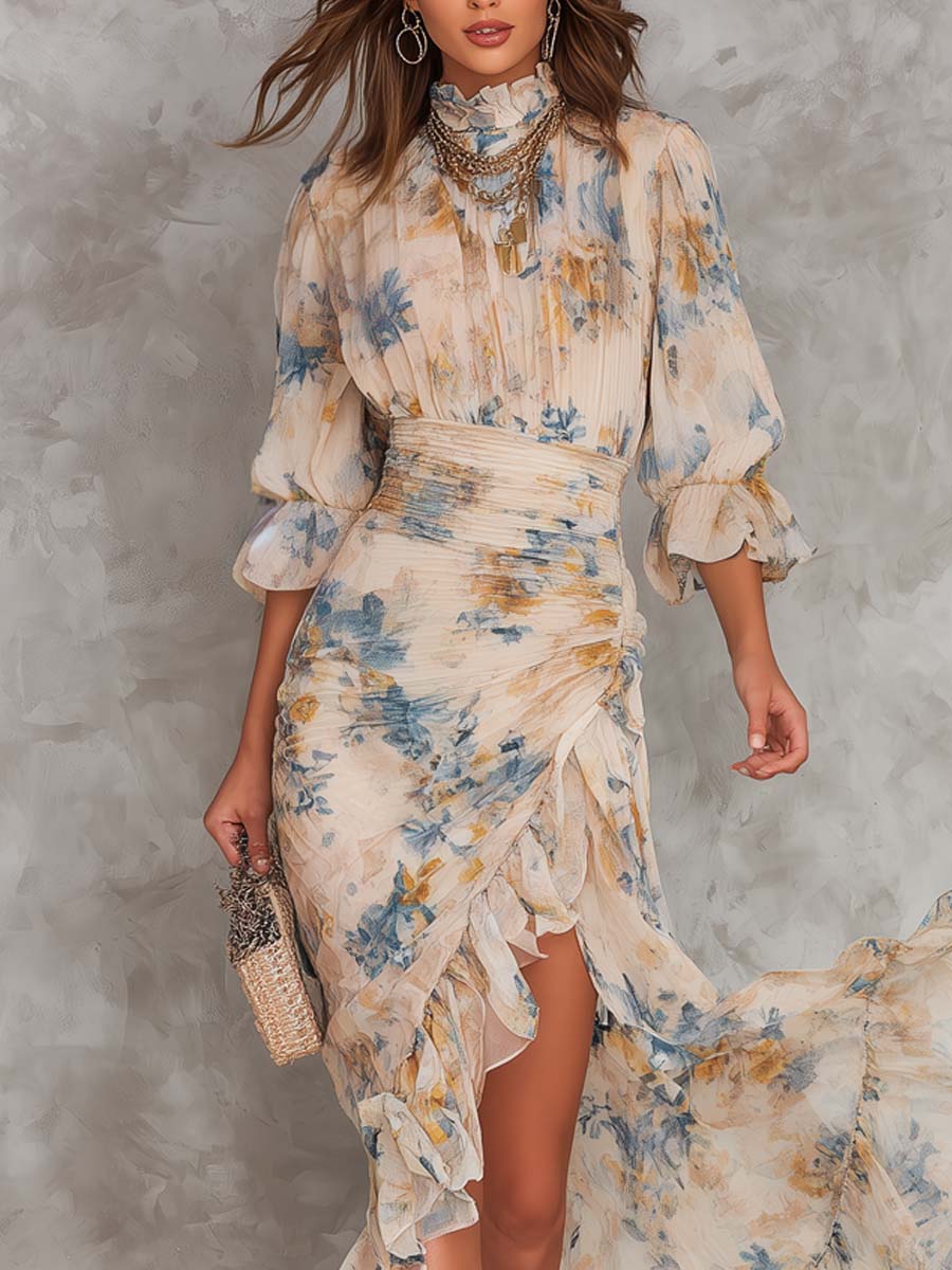 Cassia™ Floral Chiffon Maxi Dress
