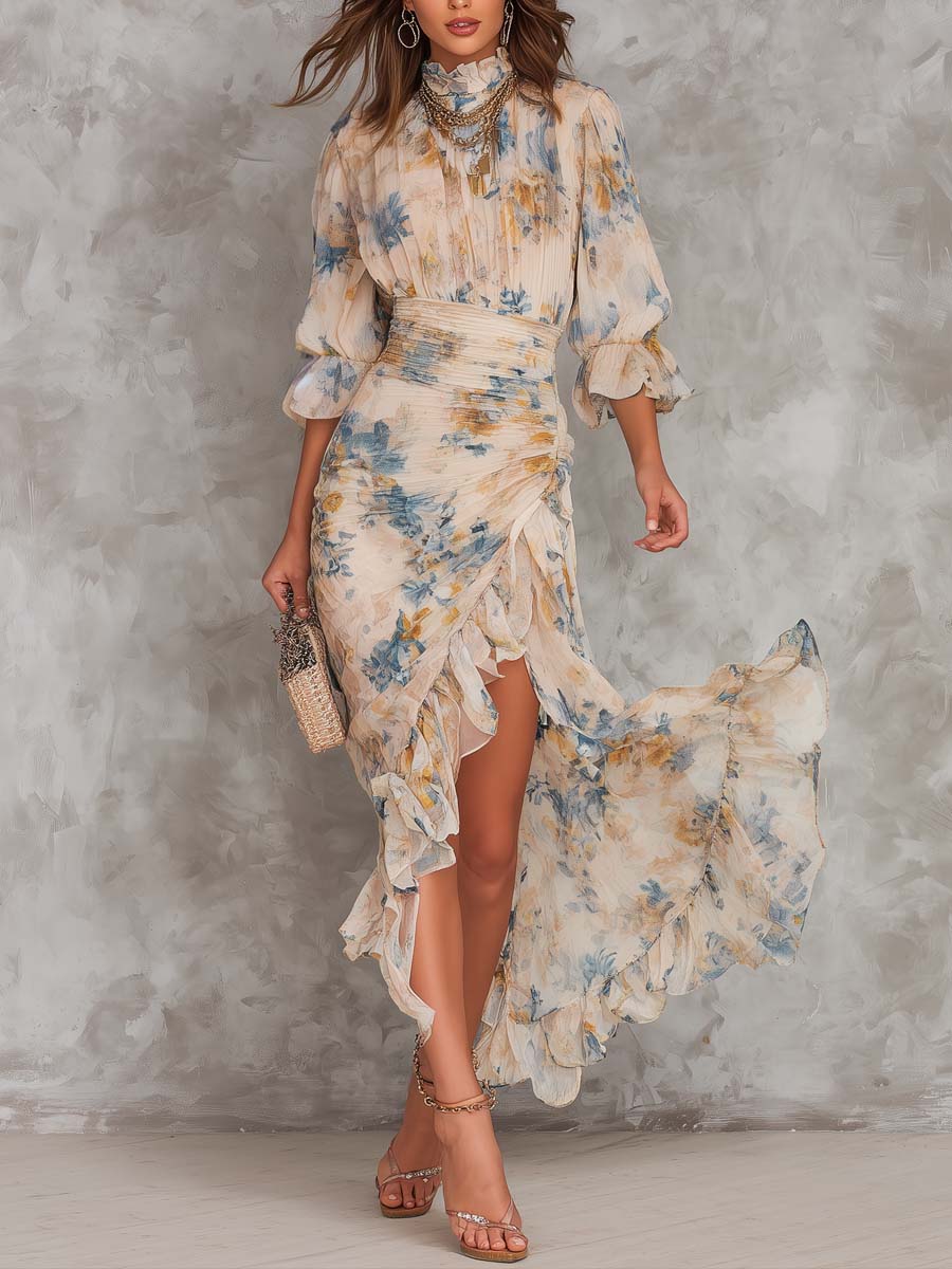 Cassia™ Floral Chiffon Maxi Dress