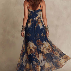Lorena™ Navy Blue Floral Maxi Dress