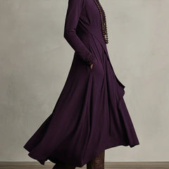 Arielle Vintage Asymmetrical Turtleneck Dress