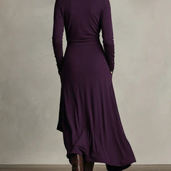 Arielle™ Vintage Asymmetrical Turtleneck Dress