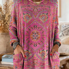 Alice™ Retro Ethnic Print Hooded Tunic