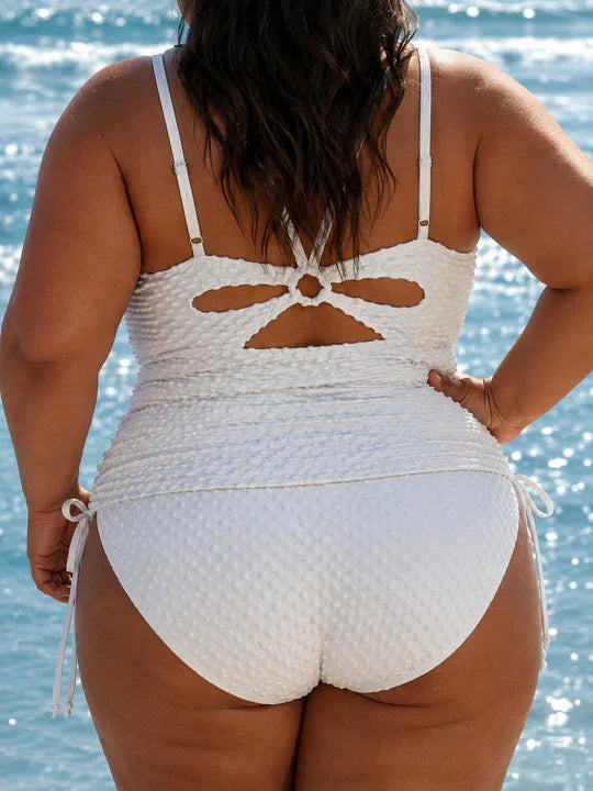 Aurora | Plus Size Textured Tankini Set