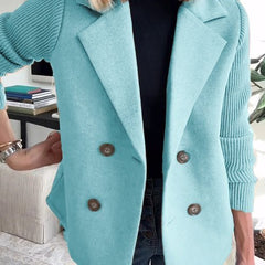 Camryn™ Elegant Knit-Sleeve Blazer